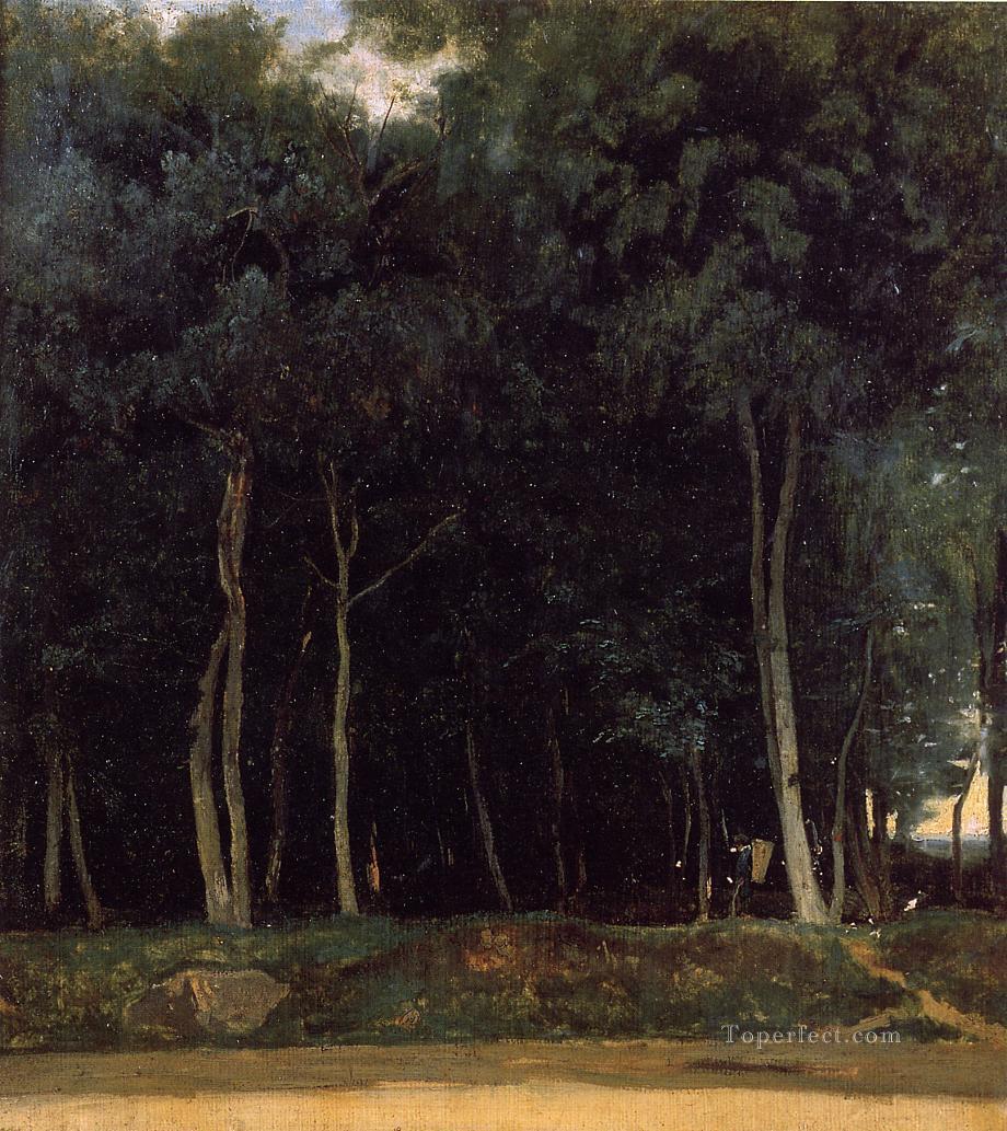 Fontainebleau la carretera de Bas Breau plein air Romanticismo Jean Baptiste Camille Corot Pintura al óleo